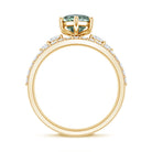 Rosec Jewels-IGI Certified 2 Carat Marquise Cut Lab Grown Green and White Diamond Bridal Ring Set