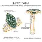 Rosec Jewels-Lab Grown 4 Carat Green Diamond Solitaire Wedding Ring Set with IGI Certified