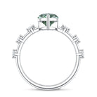 Rosec Jewels-Marquise Cut 2 Carat Lab Grown Green Diamond Solitaire Engagement Ring IGI Certified