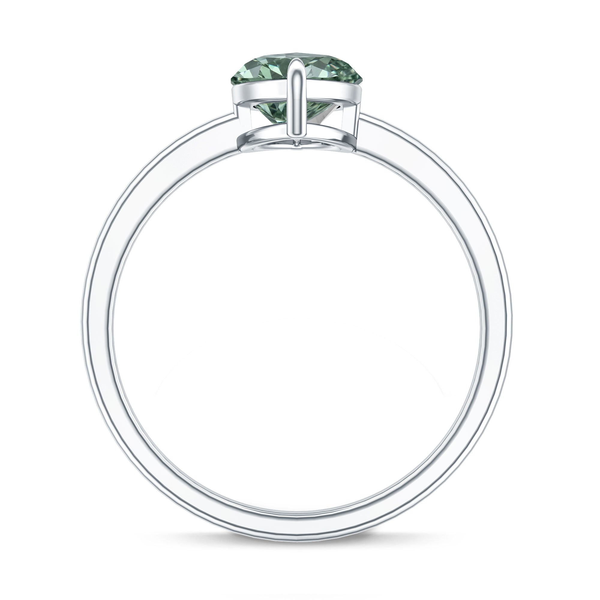 Rosec Jewels-IGI Certified 2 Carat Lab Green Diamond Marquise Engagement Ring for Women