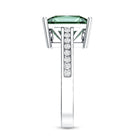 Rosec Jewels-Princess Cut Lab Grown Green Diamond 5 Carat Engagement Ring IGI Certified