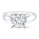 Solitaire 3 Carat Lab Grown Diamond Princess Cut Engagement Ring IGI Certified Lab - ( E-VS1 ) - Rosec Jewels