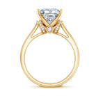 Solitaire 3 Carat Lab Grown Diamond Princess Cut Engagement Ring IGI Certified Lab - ( E-VS1 ) - Rosec Jewels