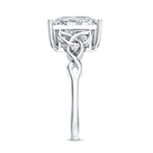 5 Carat Princess Cut Lab Grown Diamond Celtic Design Engagement Ring IGI Certified Lab - ( E-VS1 ) - Rosec Jewels