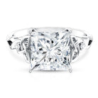 5 Carat Princess Cut Lab Grown Diamond Celtic Design Engagement Ring IGI Certified Lab - ( E-VS1 ) - Rosec Jewels