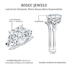 Princess Cut Lab Grown 5 Carat Diamond Celtic Wedding Ring Set with IGI Certificate Lab - ( E-VS1 ) - Rosec Jewels