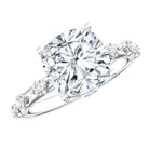 Rosec Jewels-Lab Grown 4 Carat Diamond Cushion Cut Engagement Ring with IGI Certificate