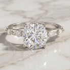 Lab Grown 4 Carat Diamond Cushion Cut Engagement Ring with IGI Certificate Lab - ( E-VS1 ) - Rosec Jewels