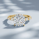 Lab Grown 4 Carat Diamond Cushion Cut Engagement Ring with IGI Certificate Lab - ( E-VS1 ) - Rosec Jewels