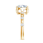 Rosec Jewels-Lab Grown 4 Carat Diamond Cushion Cut Engagement Ring with IGI Certificate