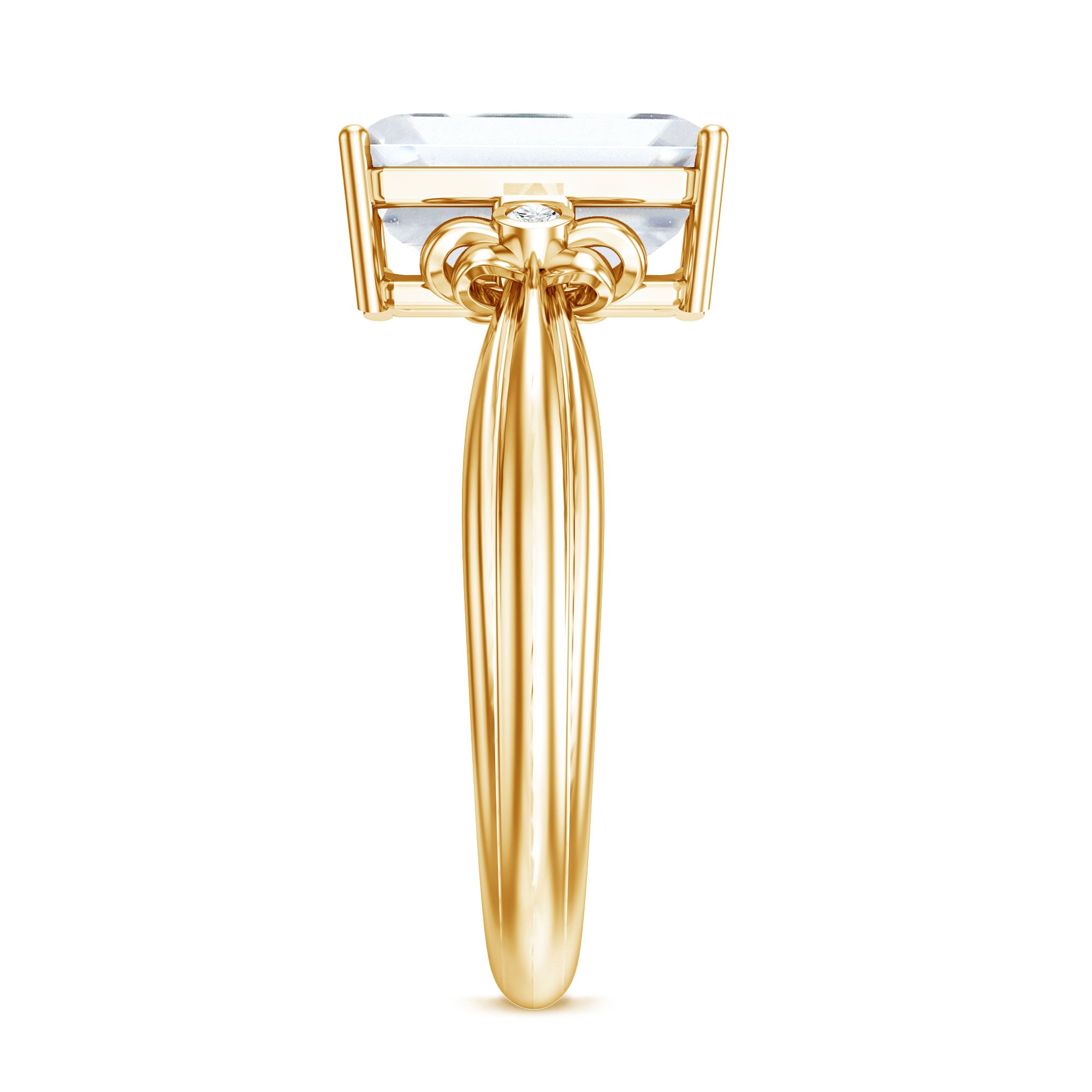 Rosec Jewels-Emerald Cut Lab Grown Diamond 3 Carat Engagement Ring IGI Certified