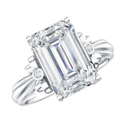 Rosec Jewels-Emerald Cut Solitaire Lab Grown Diamond 5 Carat Engagement Ring IGI Certified