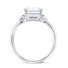 Rosec Jewels-Emerald Cut Solitaire Lab Grown Diamond 5 Carat Engagement Ring IGI Certified