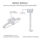 Rosec Jewels-IGI Certified Lab Grown Diamond 1 Carat Heart Engagement Ring for Women