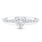 Rosec Jewels-IGI Certified Lab Grown Diamond 1 Carat Heart Engagement Ring for Women