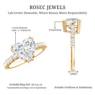Rosec Jewels-IGI Certified Lab Grown 3 Carat Diamond Heart Engagement Ring with Side Stones