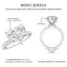 Rosec Jewels-IGI Certified 4 Carat Lab Grown Diamond Heart Engagement Ring for Women