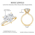 Rosec Jewels-IGI Certified 4 Carat Lab Grown Diamond Heart Engagement Ring for Women