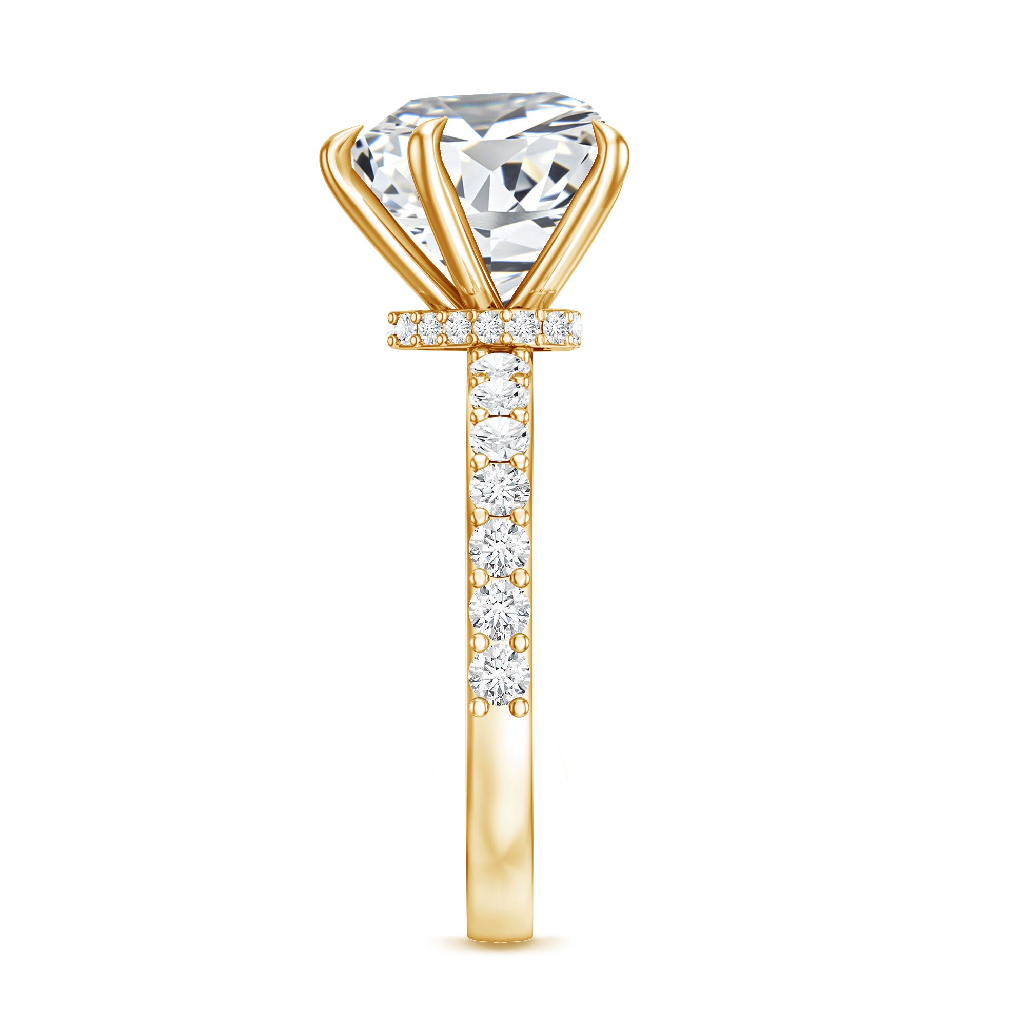 Rosec Jewels-IGI Certified 4 Carat Lab Grown Diamond Heart Engagement Ring for Women