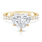Rosec Jewels-IGI Certified 4 Carat Lab Grown Diamond Heart Engagement Ring for Women