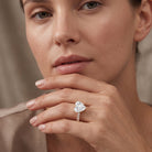 Solitaire Heart Engagement Ring with 5 Carat IGI Certified Lab Grown Diamond Lab - ( E-VS1 ) - Rosec Jewels
