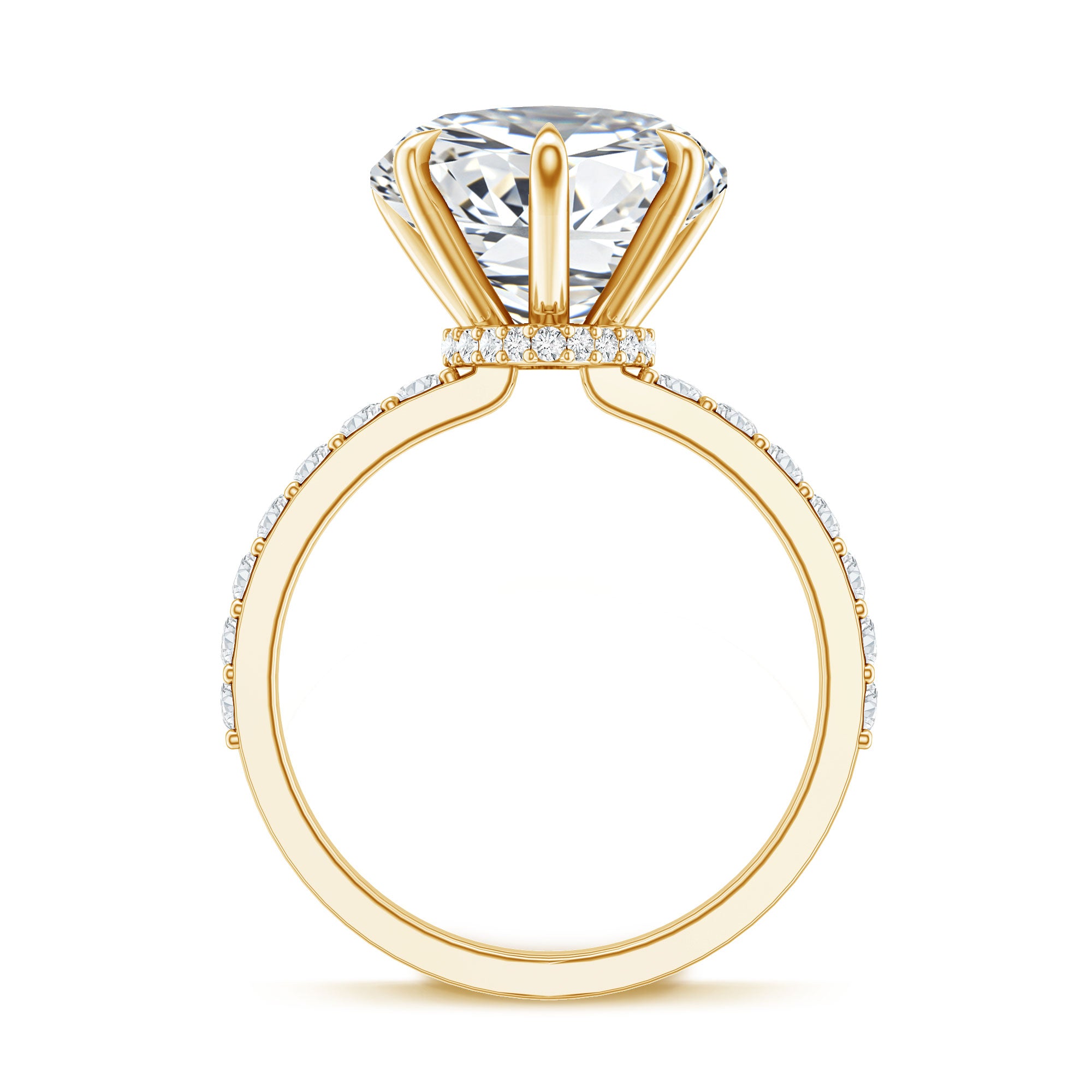Rosec Jewels-Solitaire Heart Engagement Ring with 5 Carat IGI Certified Lab Grown Diamond