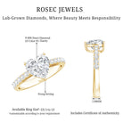IGI Certified Heart Lab Grown Diamond Side Stone Engagement Ring 2 Carat Lab - ( E-VS1 ) - Rosec Jewels