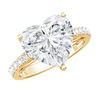 Rosec Jewels-Big 5 Carat Lab Grown Diamond Heart Shaped Engagement Ring with IGI Certificate