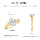 Vintage Inspired 1 Carat Marquise Cut Lab Grown Diamond Celtic Engagement Ring IGI Certified Lab - ( E-VS1 ) - Rosec Jewels