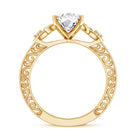 Rosec Jewels-Antique Looking 3 Carat Marquise Lab Diamond Celtic Knot Engagement Ring IGI Certified
