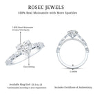 1 Carat Lab Grown Heart Shaped Diamond Designer Engagement Ring IGI Certified Lab - ( E-VS1 ) - Rosec Jewels