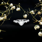 1 Carat Lab Grown Heart Shaped Diamond Designer Engagement Ring IGI Certified Lab - ( E-VS1 ) - Rosec Jewels