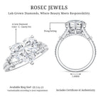 Rosec Jewels-IGI Certified 4 Carat Big Heart Lab Grown Diamond Split Shank Engagement Ring