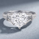 IGI Certified 4 Carat Big Heart Lab Grown Diamond Split Shank Engagement Ring Lab - ( E-VS1 ) - Rosec Jewels