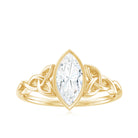Rosec Jewels-Bezel Set 1 Carat Marquise Lab Created Diamond Celtic Engagement Ring IGI Certified