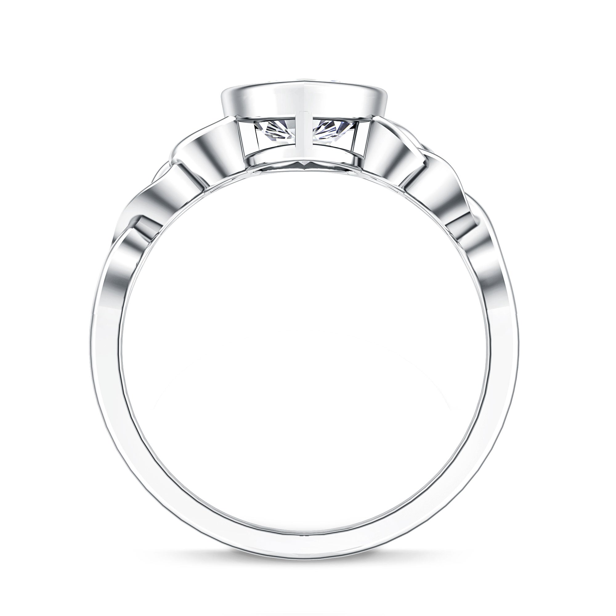 Rosec Jewels-Solitaire Marquise Cut 2 Carat Lab Grown Diamond Celtic Engagement Ring IGI Certified