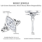 Rosec Jewels-Bezel Set Marquise Lab Created Diamond Celtic Engagement Ring 3 Carat IGI Certified