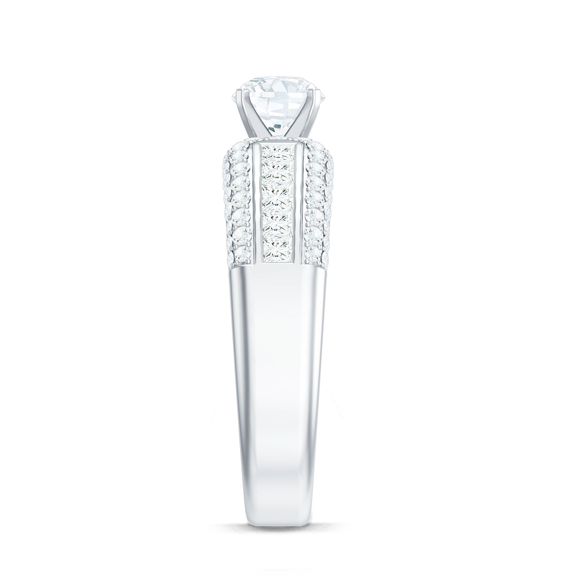 Rosec Jewels-1.75 CT Cubic Zircon Statement Engagement Ring
