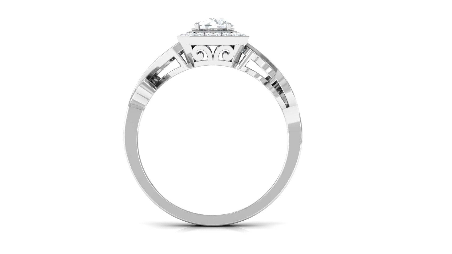 0.75 CT Zircon Engagement Ring AAAA - Rosec Jewels