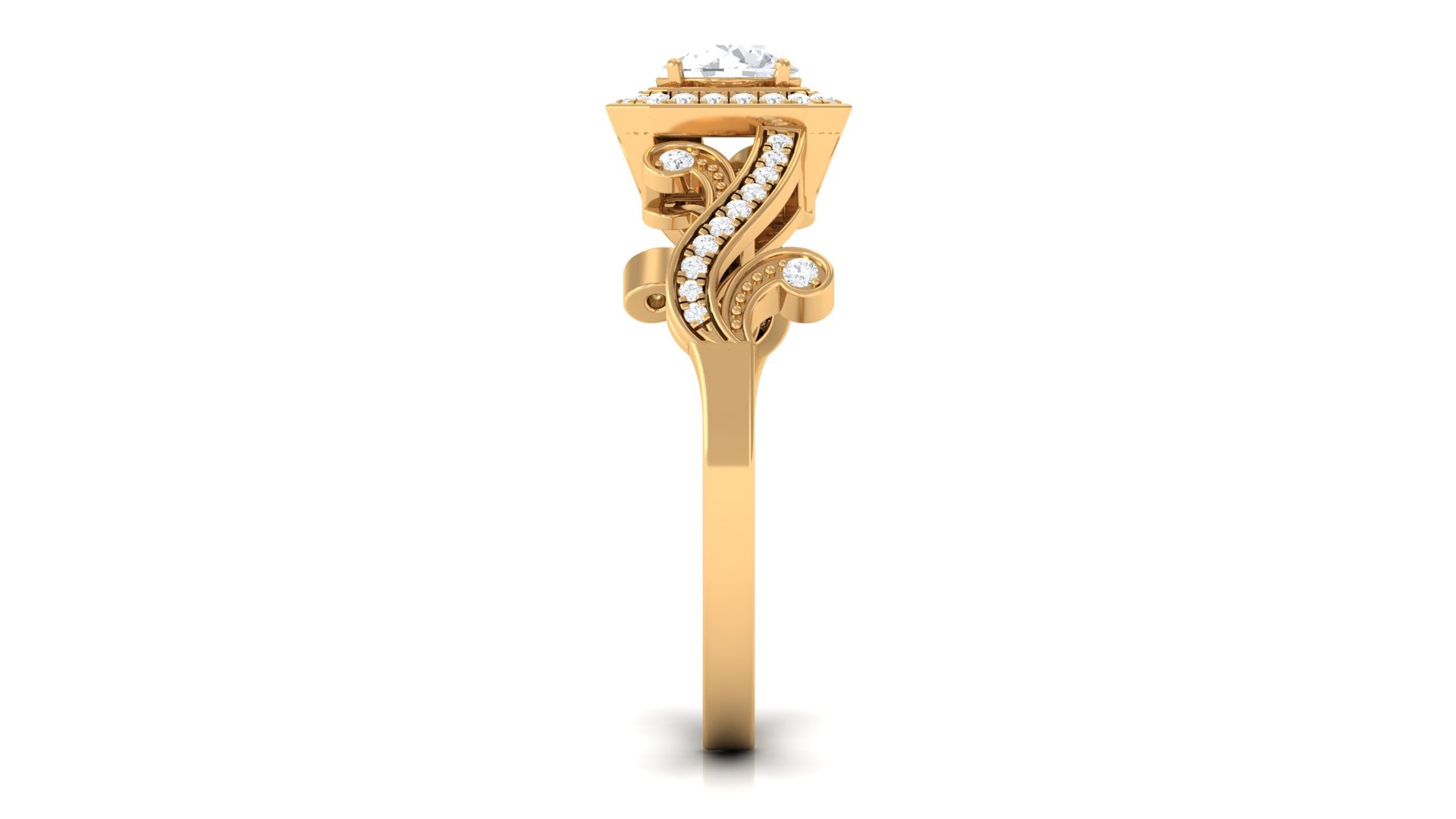 0.75 CT Zircon Engagement Ring AAAA - Rosec Jewels
