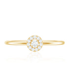 Natural Diamond Dainty Promise Ring Natural - ( HI-SI ) - Rosec Jewels