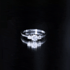 Certified Moissanite 3 Stone Engagement Ring D-VS1 - Rosec Jewels