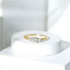 Certified Moissanite 3 Stone Engagement Ring D-VS1 - Rosec Jewels