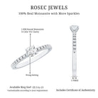 Moissanite Minimal Engagement Ring with Side Stone D-VS1 - Rosec Jewels