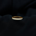 Simple Moissanite Half Eternity Band Ring Moissanite - ( D-VS1 ) - Color and Clarity - Rosec Jewels