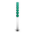 1.5 CT Lab Created Emerald Minimal Half Eternity Ring in Trellis Setting Lab Created Emerald - ( AAAA ) - Quality - Rosec Jewels