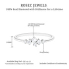 Round Diamond Minimal Cluster Promise Ring in Prong Setting Diamond - ( HI-SI ) - Color and Clarity - Rosec Jewels