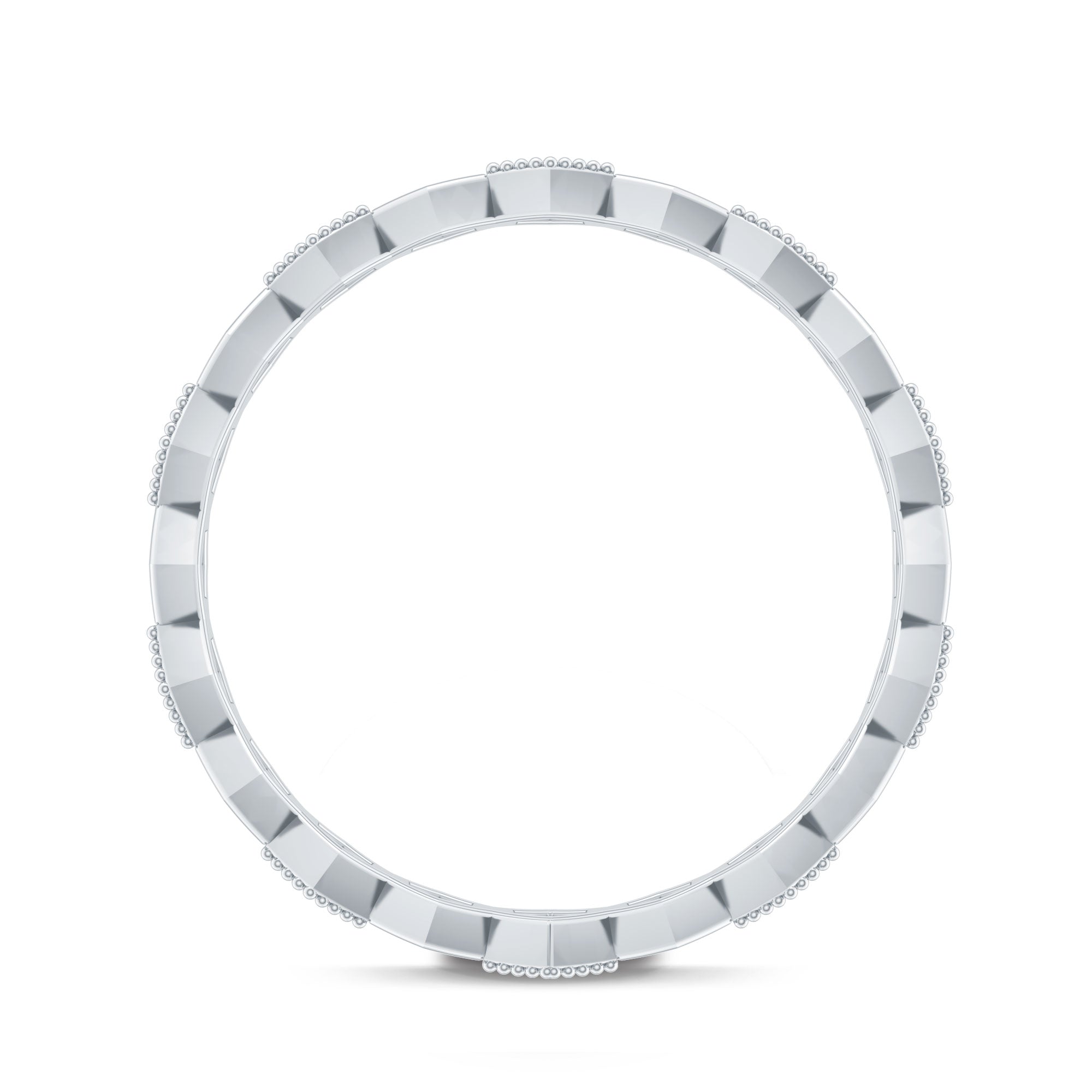 Certified Diamond Geometric Band Ring Natural - ( HI-SI ) - Rosec Jewels