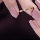 Natural Diamond Dainty Promise Ring in Bezel Setting Natural - ( HI-SI ) - Rosec Jewels