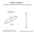 Natural Diamond Dainty Promise Ring in Bezel Setting Natural - ( HI-SI ) - Rosec Jewels